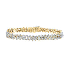 Load image into Gallery viewer, Radiant 10kt Yellow Gold Men's Diamond Link Bracelet - 7 - 5/8 Cttw - Splendid Jewellery