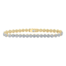 Load image into Gallery viewer, Radiant 10kt Yellow Gold Women's Round Diamond Fashion Bracelet - 4 - 3/8 Cttw - Splendid Jewellery