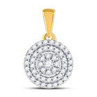 Radiant Aura Diamond Cluster Pendant product  Top View from Splendid Jewellery