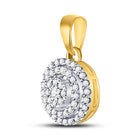 Radiant Aura Diamond Cluster Pendant product Side View from Splendid Jewellery