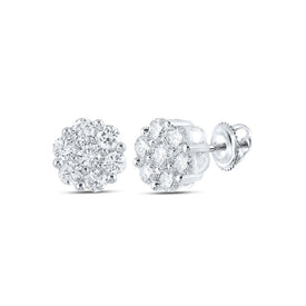 Radiant Blossom Diamond Cluster Earrings - Splendid Jewellery