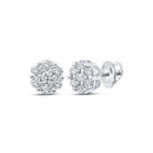 Radiant Blossom Diamond Cluster Earrings - Splendid Jewellery