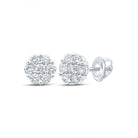 Radiant Blossom Diamond Cluster Earrings - Splendid Jewellery
