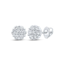 Load image into Gallery viewer, Radiant Blossom Diamond Cluster Earrings - Splendid Jewellery