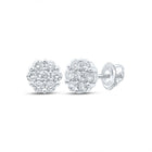 Radiant Blossom Diamond Cluster Earrings - Splendid Jewellery