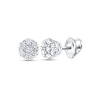 Radiant Blossom Diamond Cluster Earrings in 10kt White Gold - Splendid Jewellery