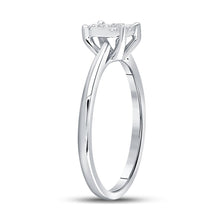 Load image into Gallery viewer, Radiant Blossom Diamond Cluster Ring | 10kt White Gold Womens Round Diamond Flower Cluster Ring 1/4 Cttw | Splendid Jewellery - Splendid Jewellery