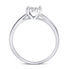 Radiant Blossom Diamond Cluster Ring | 10kt White Gold Womens Round Diamond Flower Cluster Ring 1/4 Cttw | Splendid Jewellery Side View from Splendid Jewellery