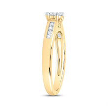 Load image into Gallery viewer, Radiant Blossom Diamond Cluster Ring | 10kt Yellow Gold Womens Round Diamond Flower Cluster Ring 1/4 Cttw | Splendid Jewellery - Splendid Jewellery