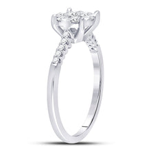 Load image into Gallery viewer, Radiant Blossom Diamond Cluster Ring Side View 2 from Splendid Jewellery