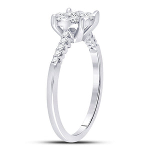 Radiant Blossom Diamond Cluster Ring - Splendid Jewellery