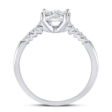 Load image into Gallery viewer, Radiant Blossom Diamond Cluster Ring Side View from Splendid Jewellery