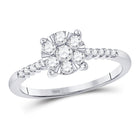 Radiant Blossom Diamond Cluster Ring Top View from Splendid Jewellery