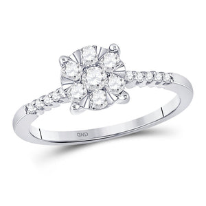 Radiant Blossom Diamond Cluster Ring - Splendid Jewellery