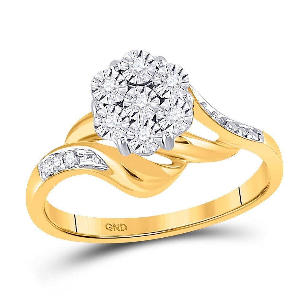 Radiant Blossom Diamond Cluster Ring - Splendid Jewellery