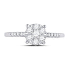Radiant Blossom Diamond Cluster Ring Front View from Splendid Jewellery