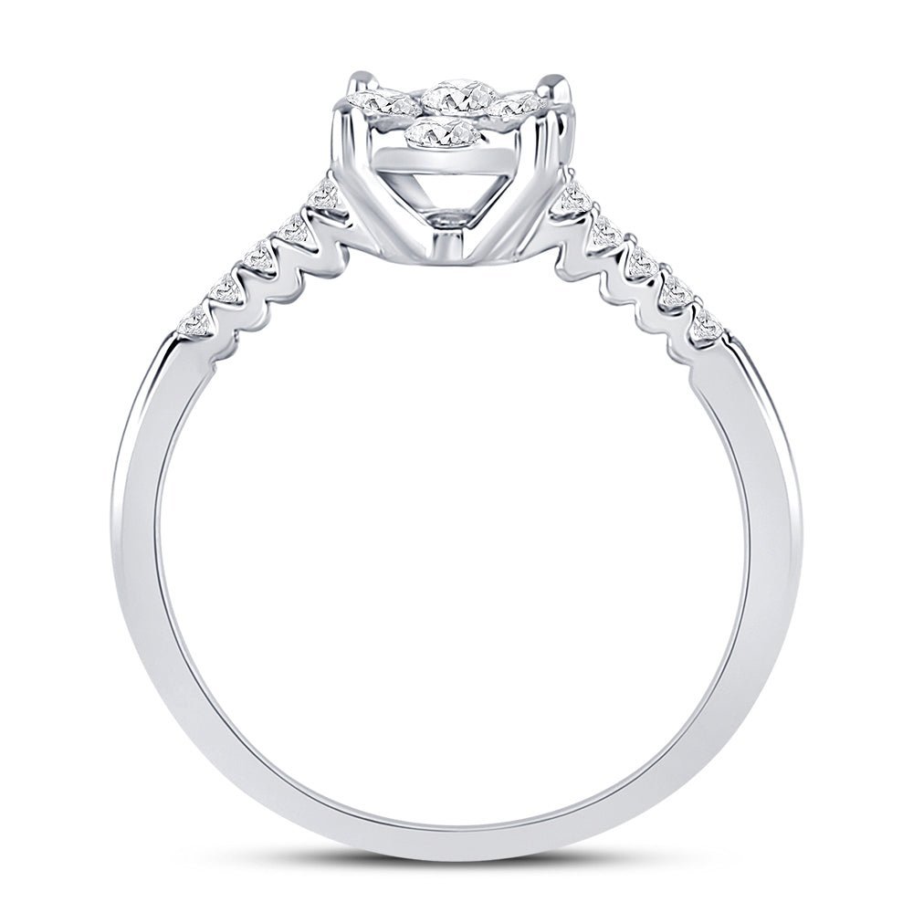 Radiant Blossom Diamond Cluster Ring - Splendid Jewellery
