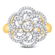 Load image into Gallery viewer, Radiant Blossom Diamond Fashion Ring product Top View from Splendid Jewellery