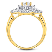 Load image into Gallery viewer, Radiant Blossom Diamond Fashion Ring product Side View from Splendid Jewellery