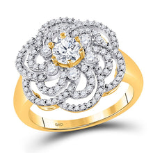 Load image into Gallery viewer, Radiant Blossom Diamond Fashion Ring product  Top View from Splendid Jewellery