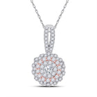 Radiant Blossom Diamond Pendant - Top View