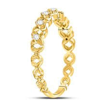 Load image into Gallery viewer, Radiant Blossom Diamond Stackable Band Ring product Side View from Splendid Jewellery