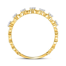Load image into Gallery viewer, Radiant Blossom Diamond Stackable Band Ring product Side View 2 from Splendid Jewellery