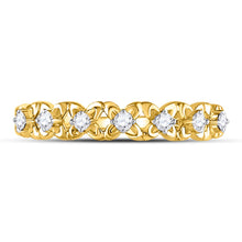 Load image into Gallery viewer, Radiant Blossom Diamond Stackable Band Ring product Top View from Splendid Jewellery