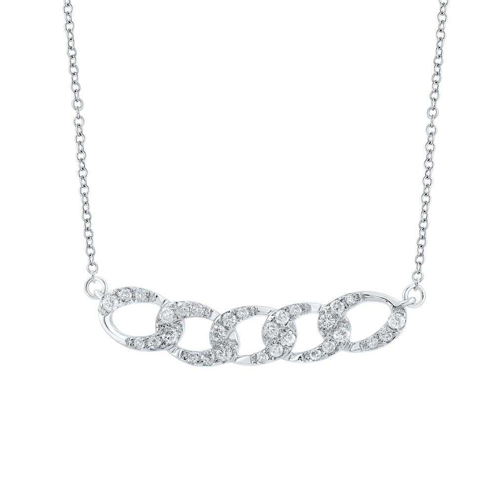 Radiant Brilliance: 10kt White Gold Diamond Cuban Link Pendant Necklace - Splendid Jewellery