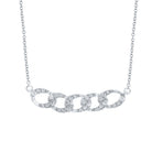 Radiant Brilliance: 10kt White Gold Diamond Cuban Link Pendant Necklace - Splendid Jewellery