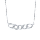 Radiant Brilliance: 10kt White Gold Diamond Cuban Link Pendant Necklace - Splendid Jewellery