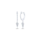 Radiant Brilliance: 10kt White Gold Diamond Dangle Earrings - Splendid Jewellery