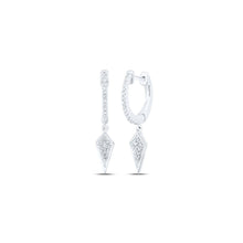 Load image into Gallery viewer, Radiant Brilliance: 10kt White Gold Diamond Dangle Earrings - Splendid Jewellery