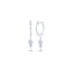 Radiant Brilliance: 10kt White Gold Diamond Dangle Earrings - Splendid Jewellery