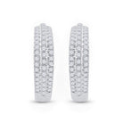 Radiant Brilliance 10kt White Gold Diamond Hoop Earrings - Splendid Jewellery