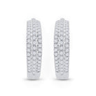 Radiant Brilliance 10kt White Gold Diamond Hoop Earrings - Splendid Jewellery