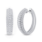 Radiant Brilliance 10kt White Gold Diamond Hoop Earrings - Splendid Jewellery