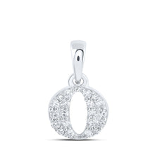 Load image into Gallery viewer, Radiant Brilliance: 10kt White Gold Diamond Initial Pendant - Splendid Jewellery