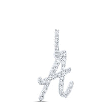Load image into Gallery viewer, Radiant Brilliance: 10kt White Gold Diamond Initial Pendant - Splendid Jewellery