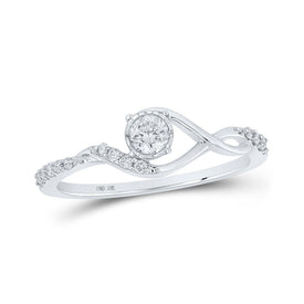Radiant Brilliance 10kt White Gold Diamond Solitaire Fashion Ring - Splendid Jewellery