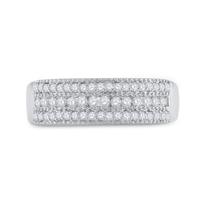 Radiant Brilliance | 10kt White Gold Round Diamond Band Ring 1/3 Cttw - Splendid Jewellery