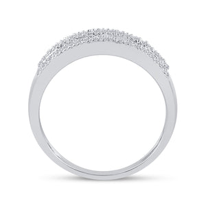 Radiant Brilliance | 10kt White Gold Round Diamond Band Ring 1/3 Cttw - Splendid Jewellery