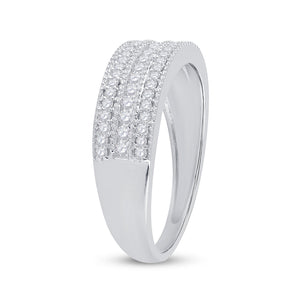 Radiant Brilliance | 10kt White Gold Round Diamond Band Ring 1/3 Cttw - Splendid Jewellery