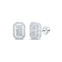 Load image into Gallery viewer, Radiant Brilliance: 10kt White Gold Women's Rectangle Diamond Earrings - Splendid Jewellery