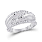 Radiant Brilliance | 10kt White Gold Womens Round Diamond Band Ring 1/3 Cttw - Splendid Jewellery