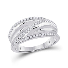 Load image into Gallery viewer, Radiant Brilliance | 10kt White Gold Womens Round Diamond Band Ring 1/3 Cttw - Splendid Jewellery