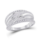 Radiant Brilliance | 10kt White Gold Womens Round Diamond Band Ring 1/3 Cttw - Splendid Jewellery