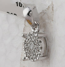 Load image into Gallery viewer, Radiant Brilliance: 10kt White Gold Womens Round Diamond Circle Frame Cluster Pendant - Splendid Jewellery