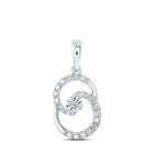 Radiant Brilliance: 10kt White Gold Womens Round Diamond Fashion Pendant 1/4 Cttw - Splendid Jewellery