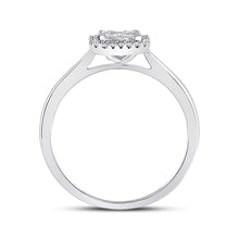 Load image into Gallery viewer, Radiant Brilliance: 10kt White Gold Womens Round Diamond Square Cluster Ring 1/3 Cttw - Splendid Jewellery